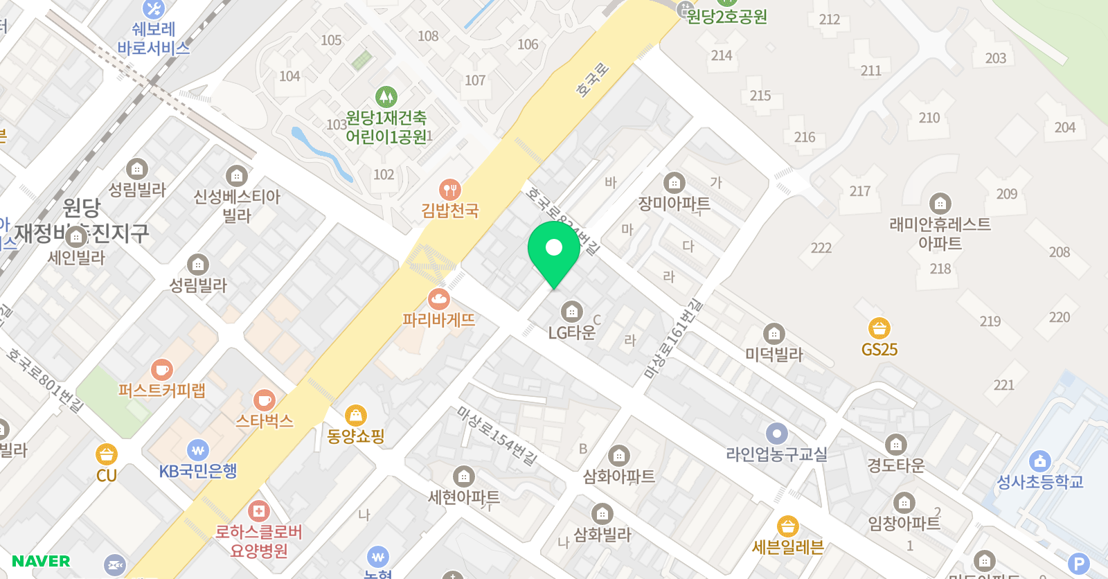 YBM잉글루 성사캠퍼스 위치