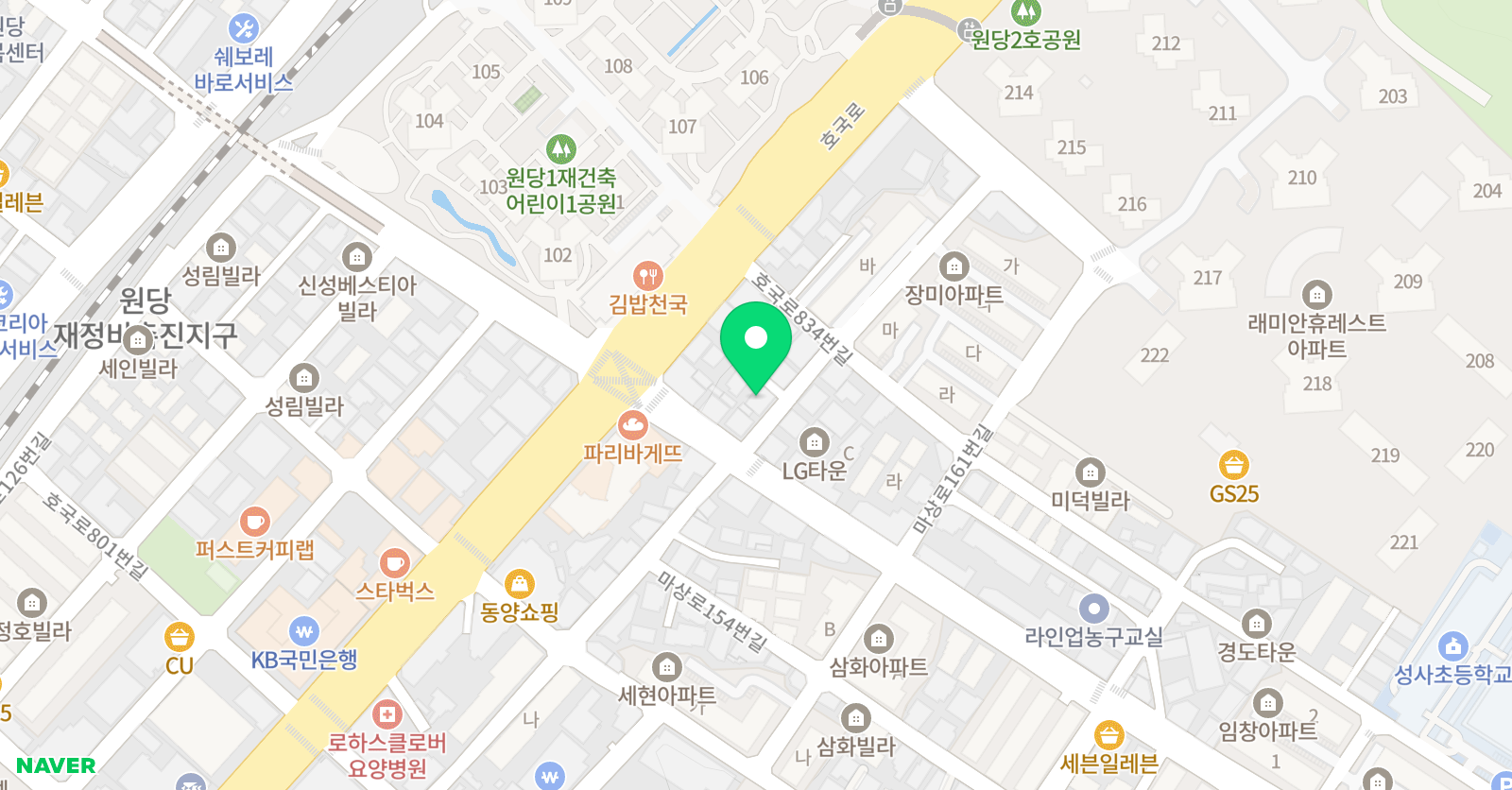 샘잉글리쉬 성사학원 위치