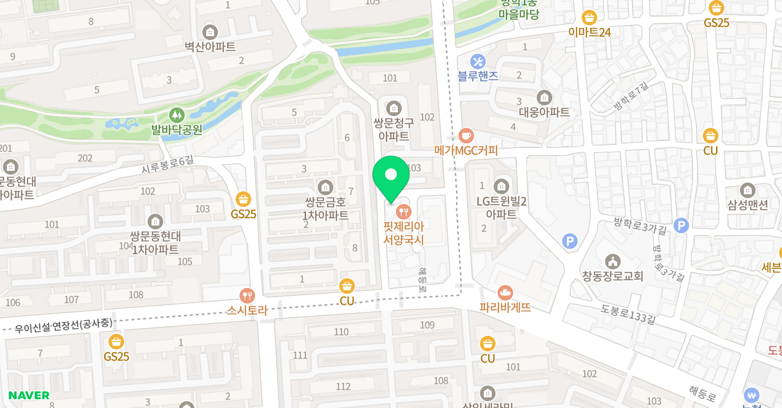 제이N제이 영어수학전문학원 위치