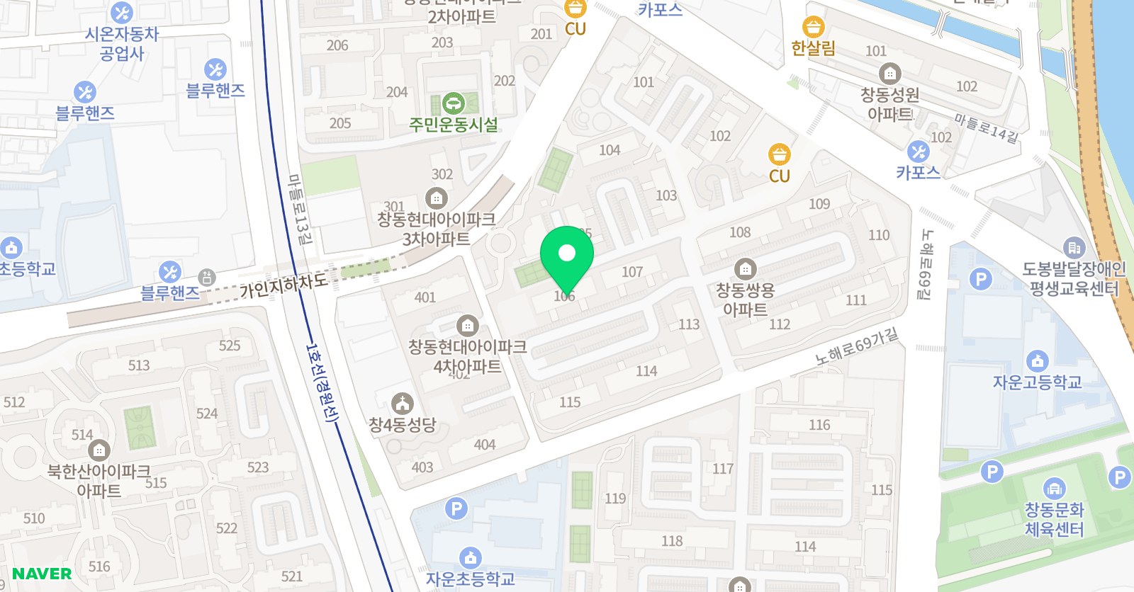 생각하는 수학나무 위치