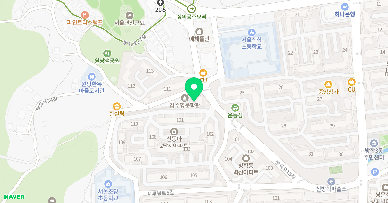 아인 음악학원 위치
