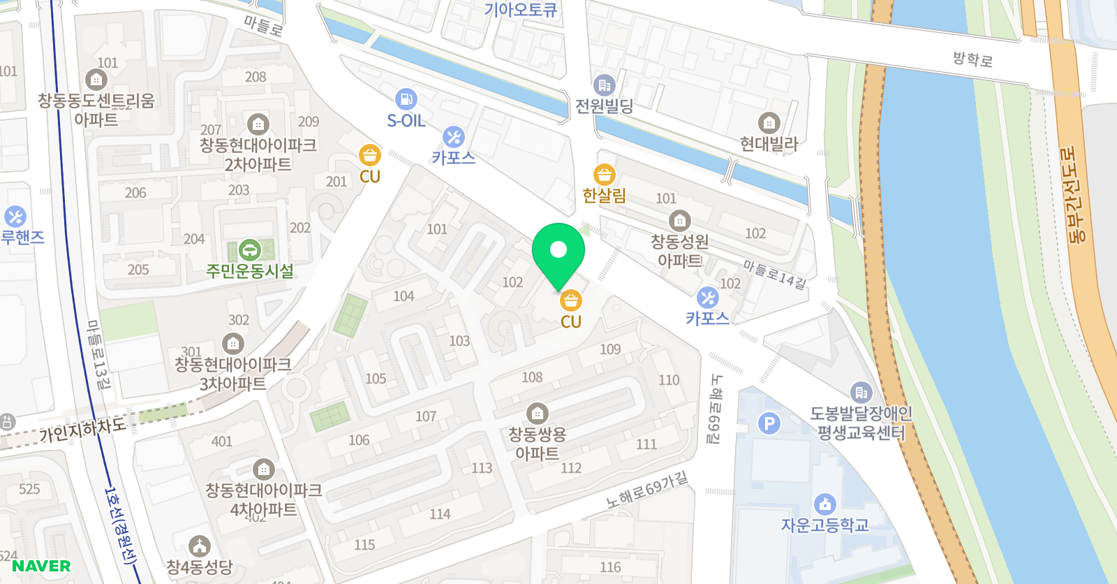 이화뮤직아카데미 학원 위치