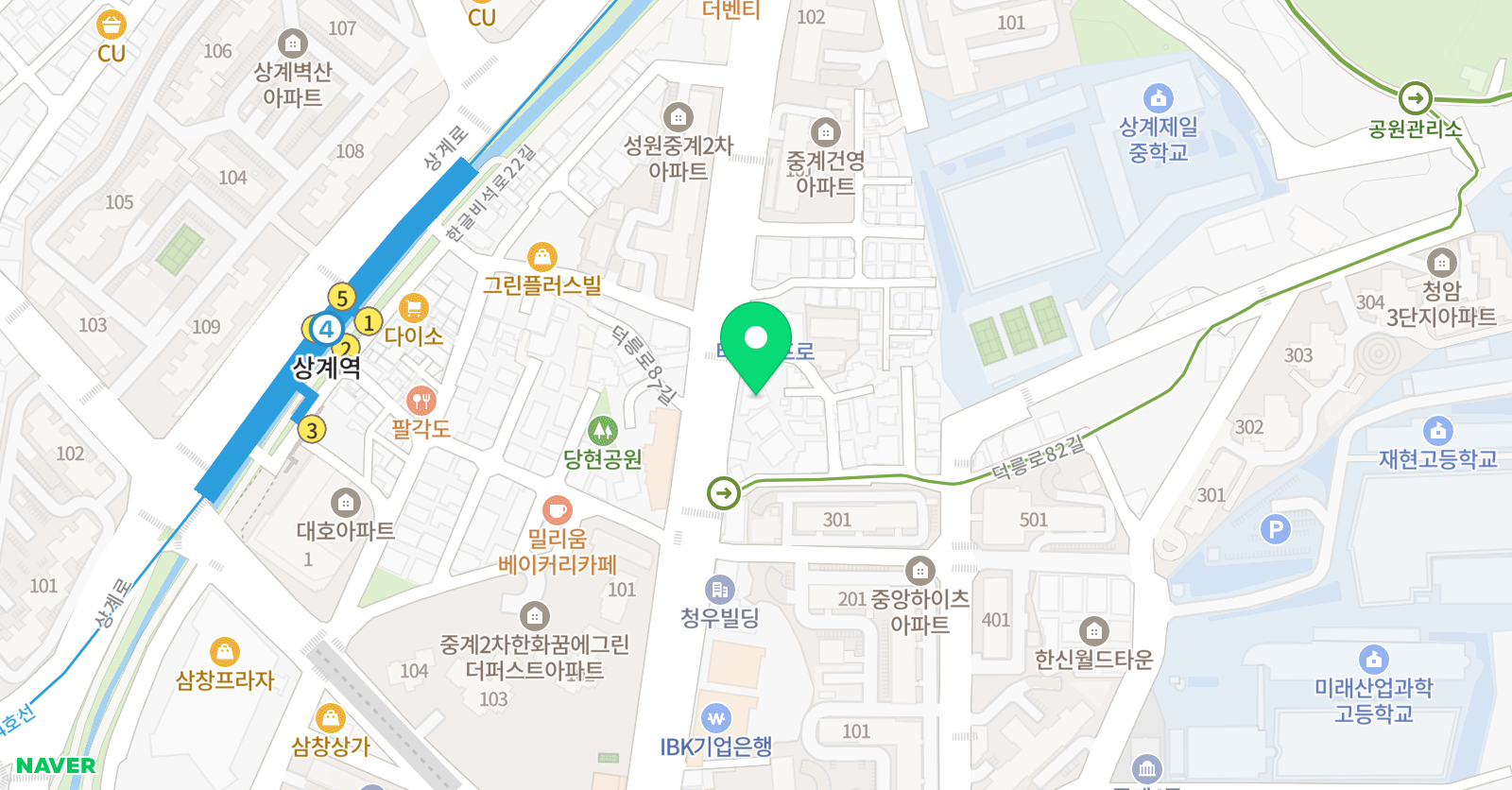 디에이블 영어학원 노원 위치