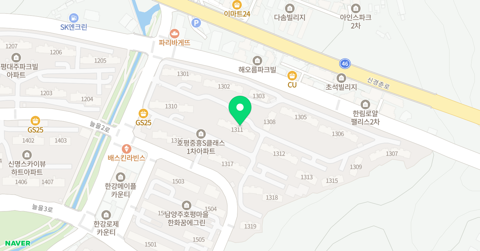 미래엔 영어 호평교습소 위치