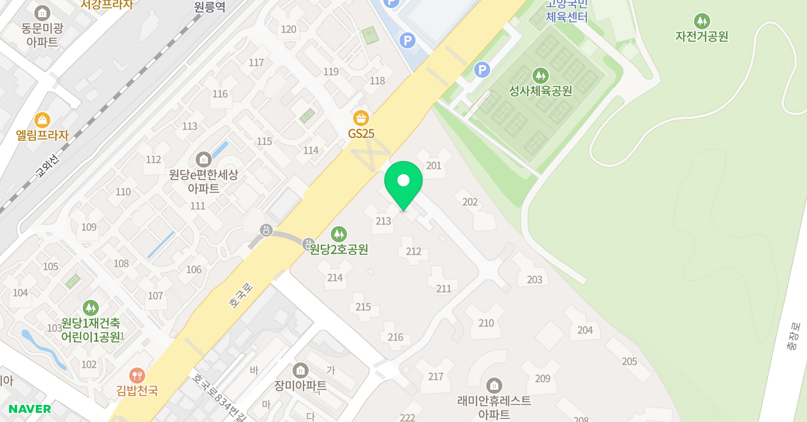 엘리트 태권도 위치