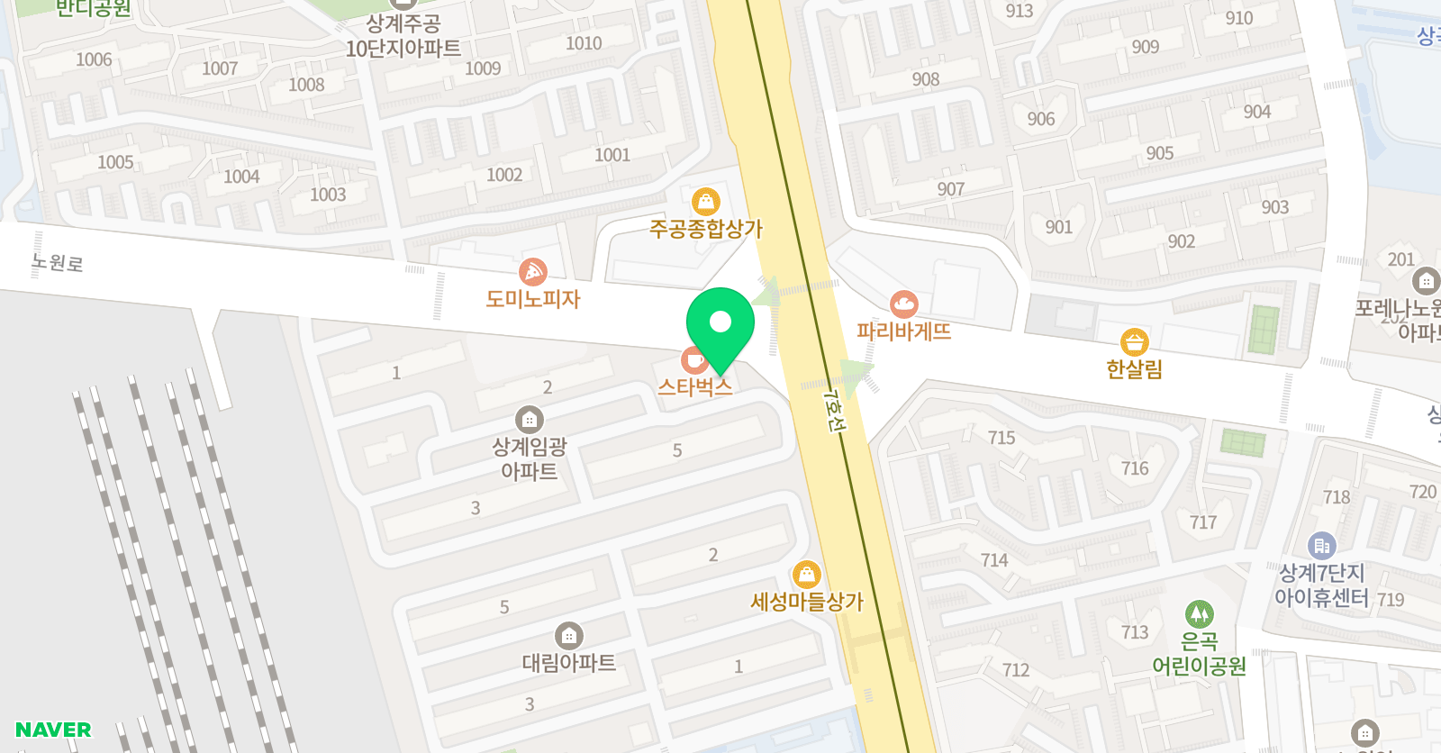 맑은샘 음악학원 마들역점 위치
