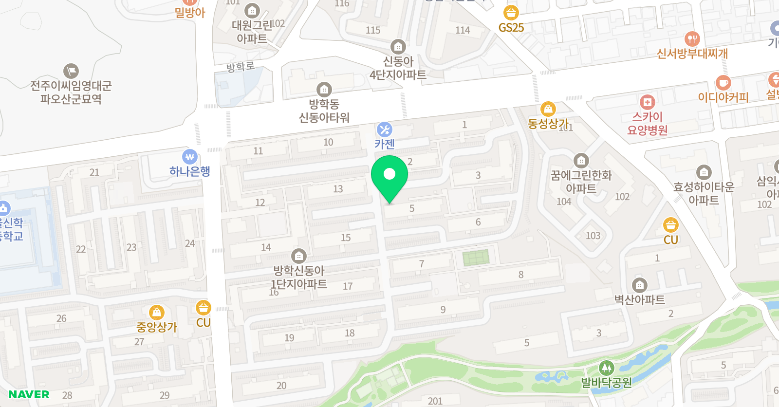 푸르넷 공부방 잉글리시버디점 위치
