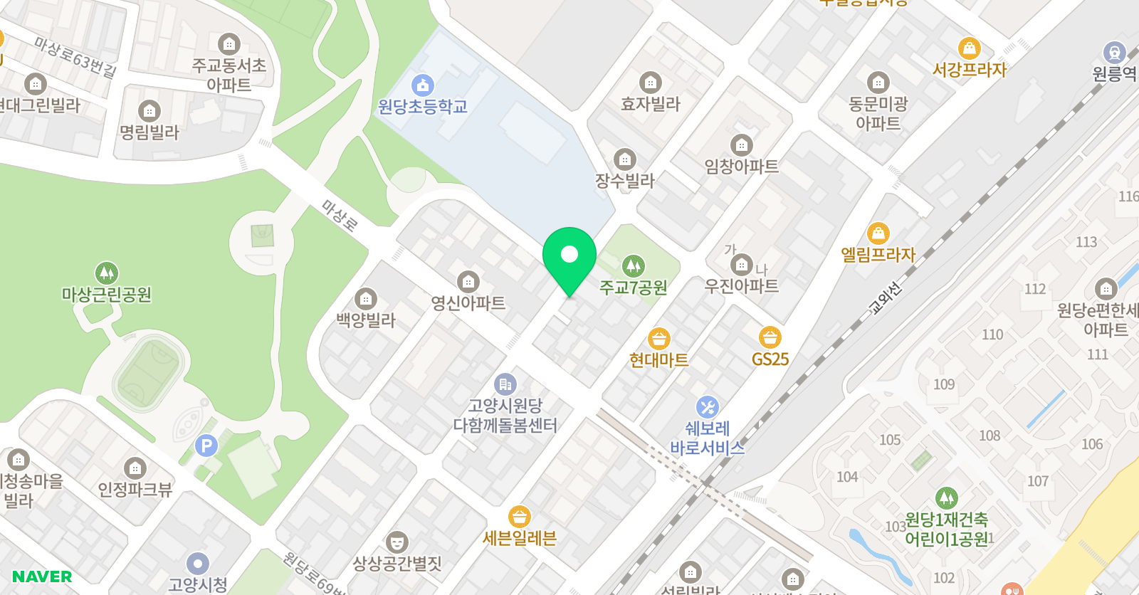 스마트해법 영어 원당교실 위치
