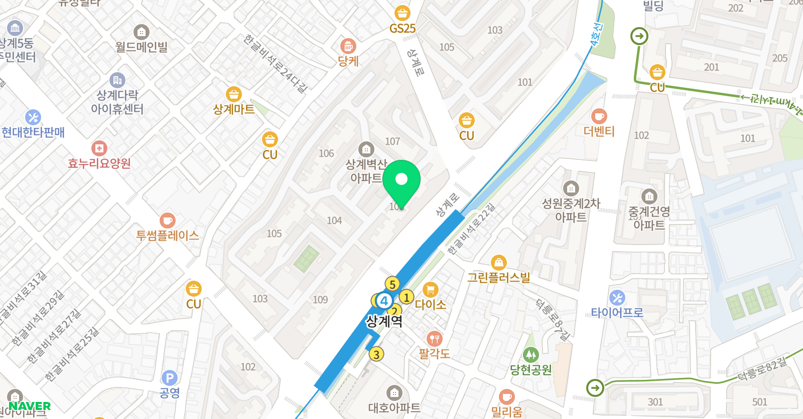 스마트해법 수학 상계벽산점 위치