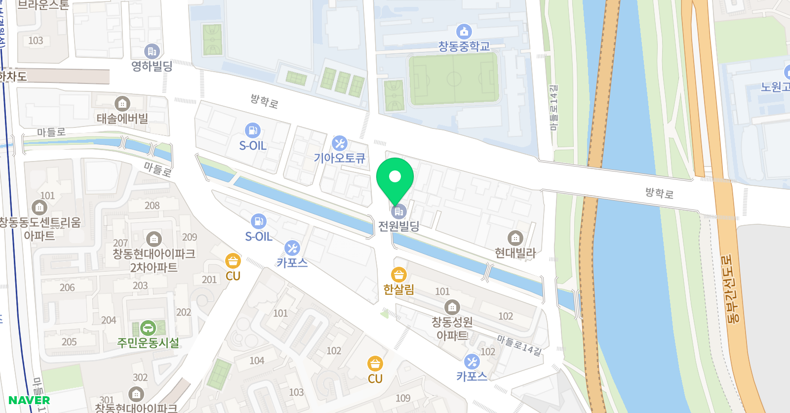 넘사벽지원 수학학원 위치