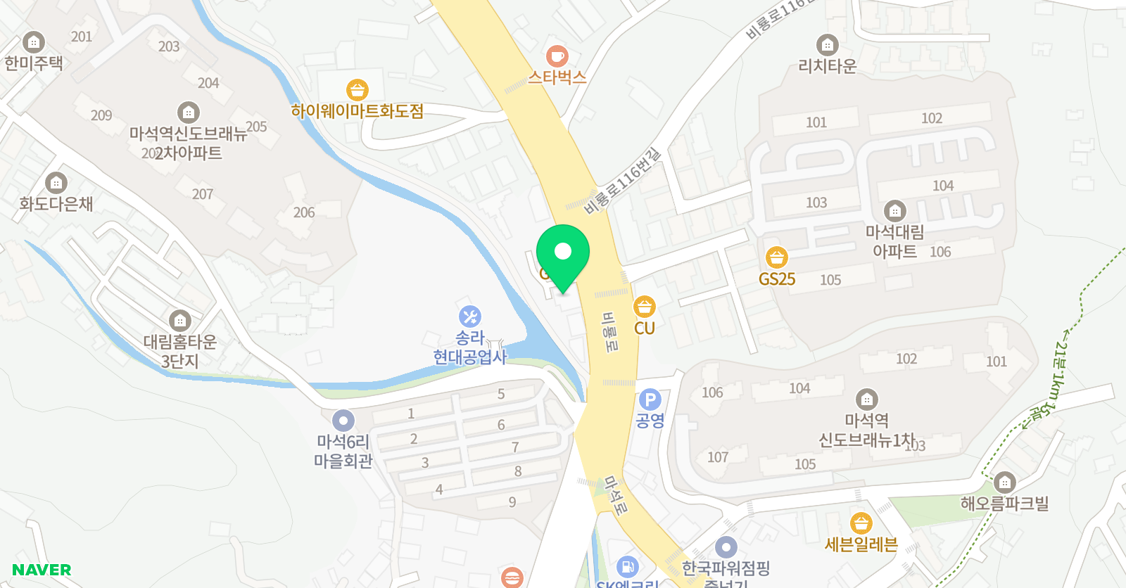 나비 수학과학학원 위치