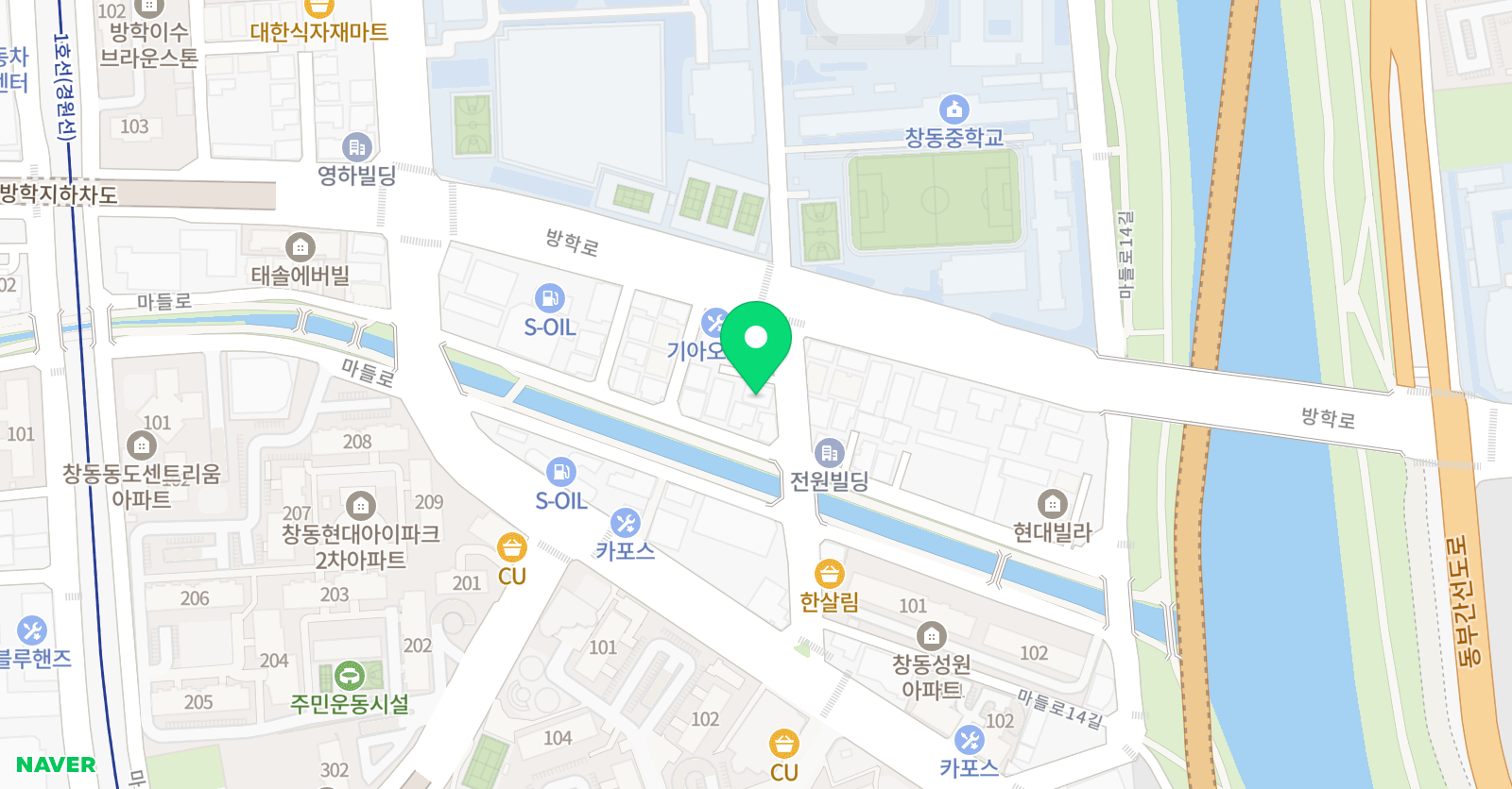 강한영어아는영어 황쌤영어학원 위치