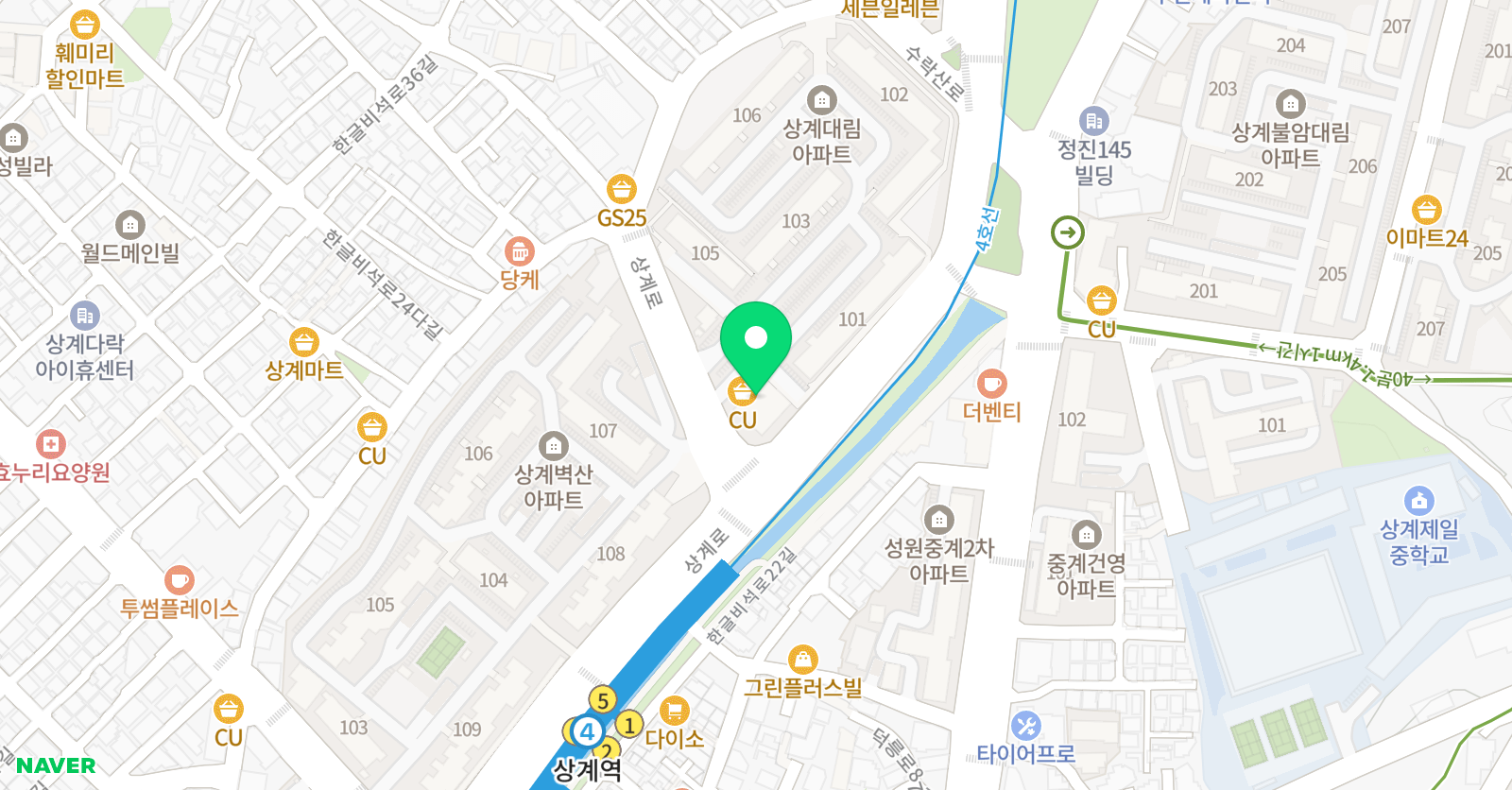 상계밀리에듀 영어학원 상계 위치