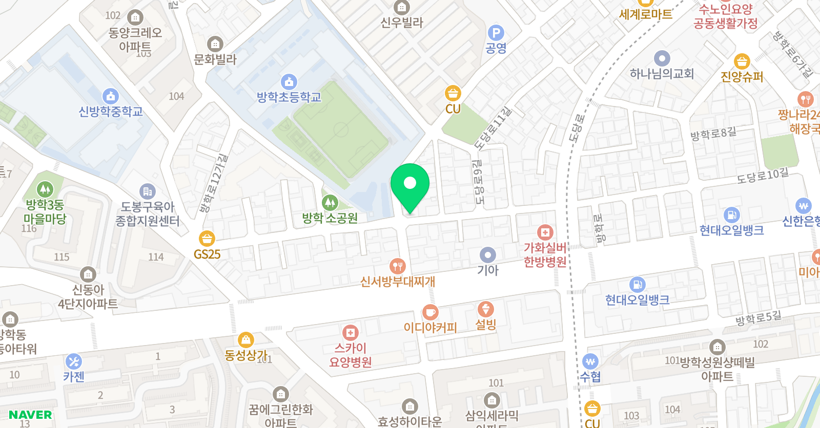 일대일고대수학전문학원 위치