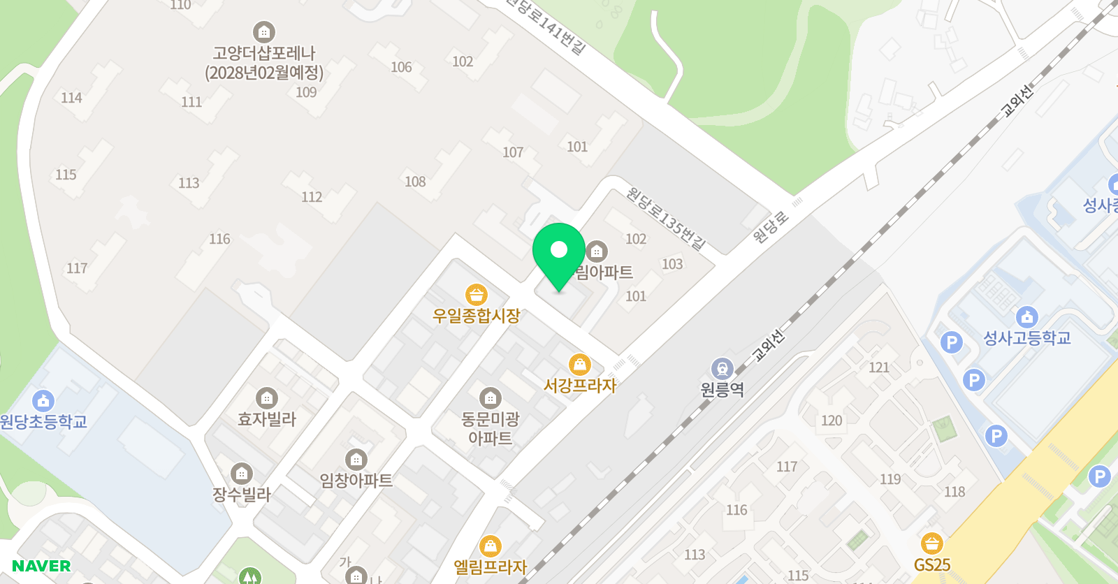 YEC 영어전문학원 위치