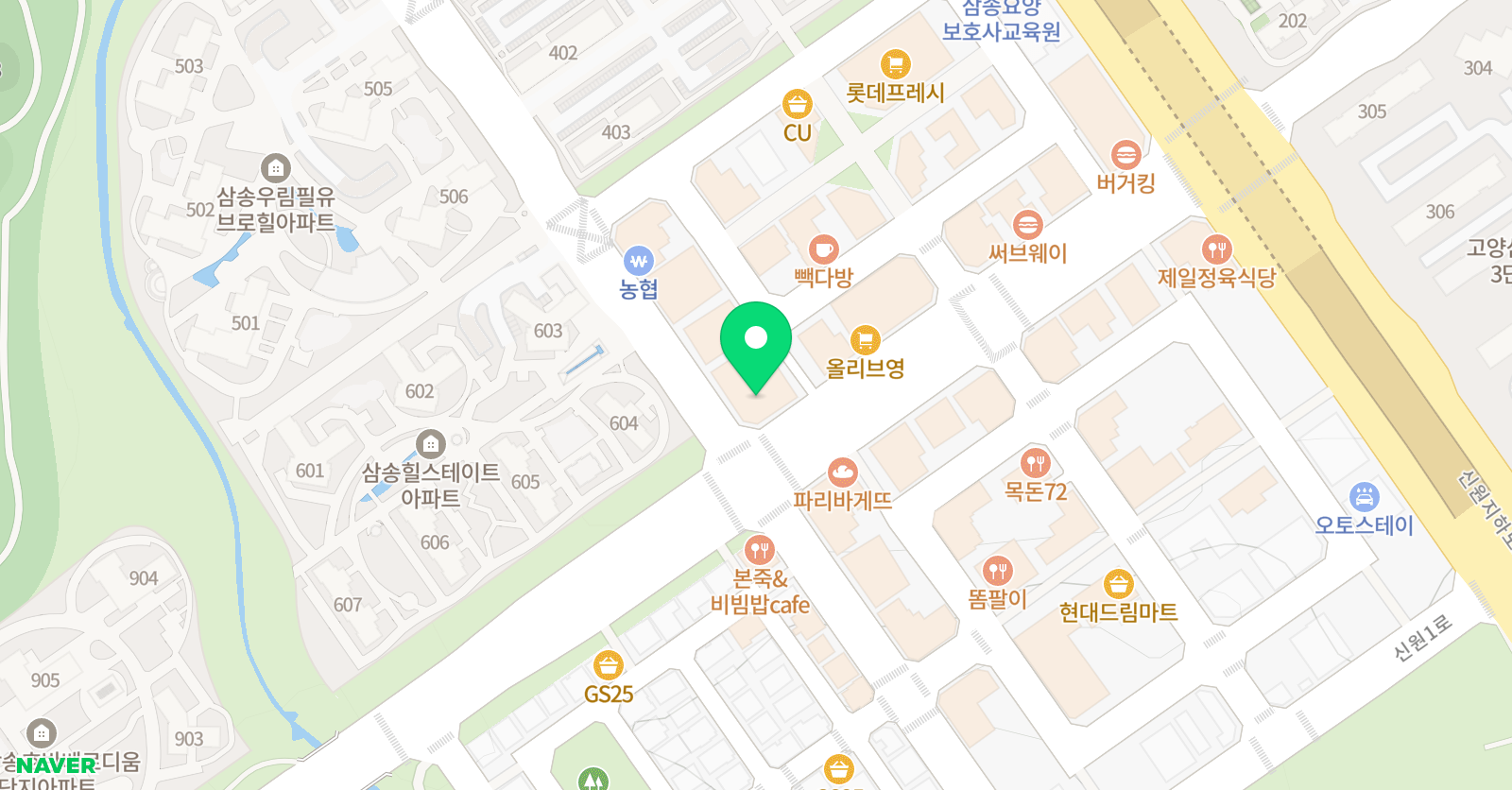 노원혜 무용아카데미 신원점 위치