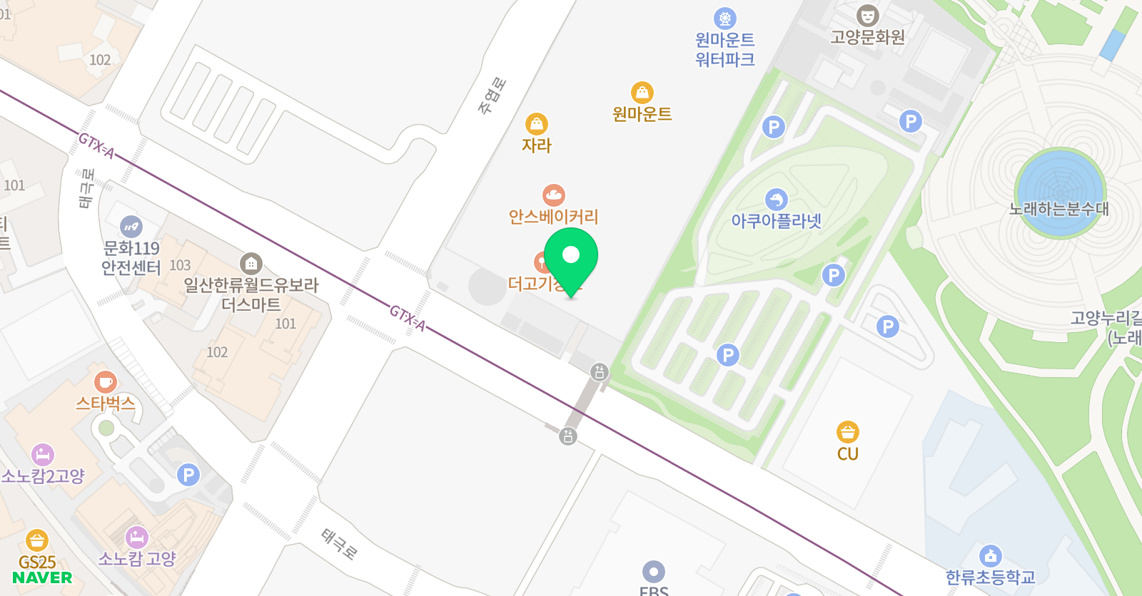 국가대표 한류스타 태권도장 위치