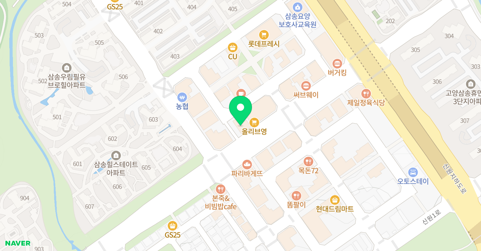 바나나엔씨 미술학원 삼송 위치