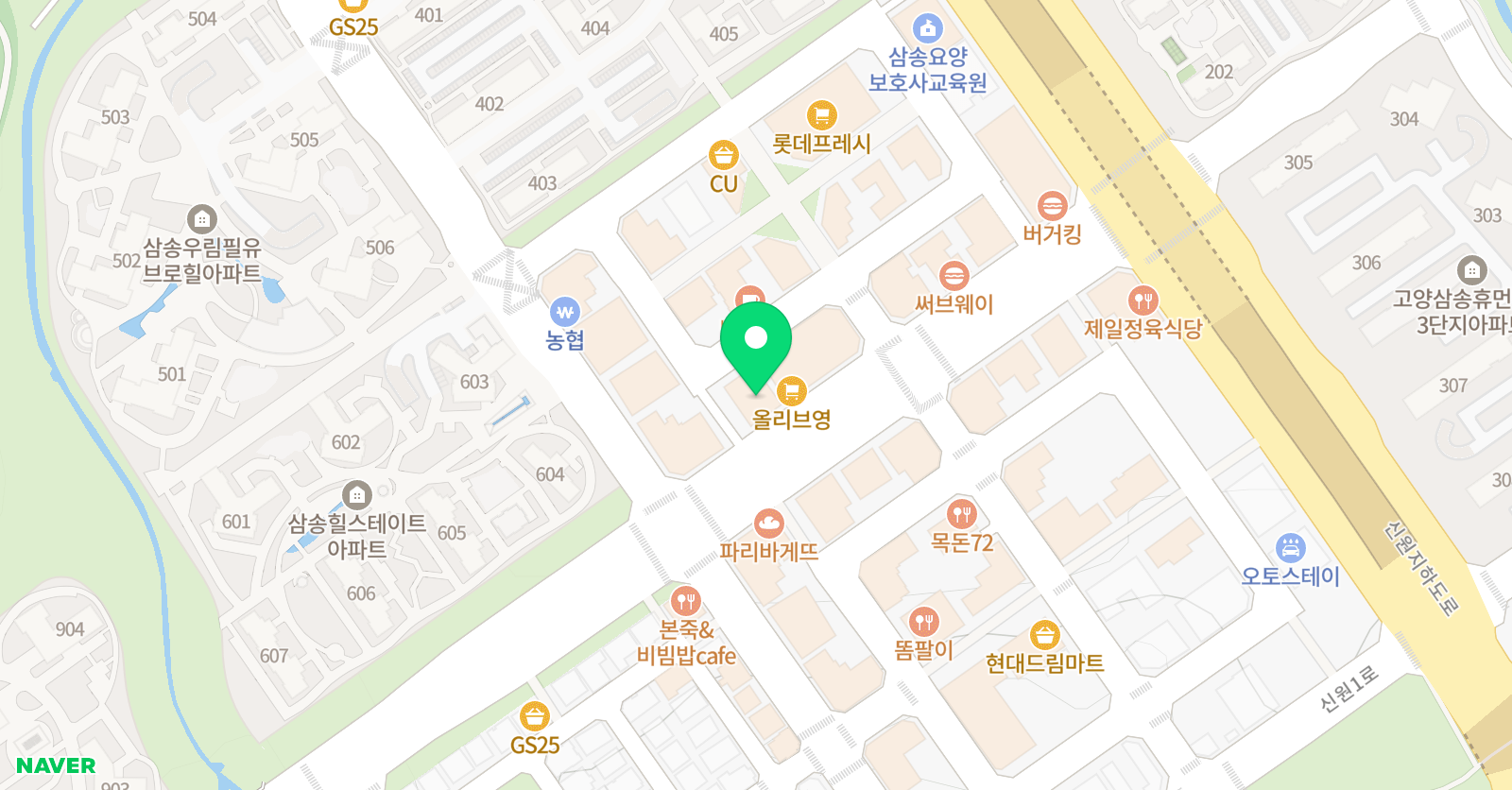 EiE고려대 어학원 고양삼송캠퍼스 위치