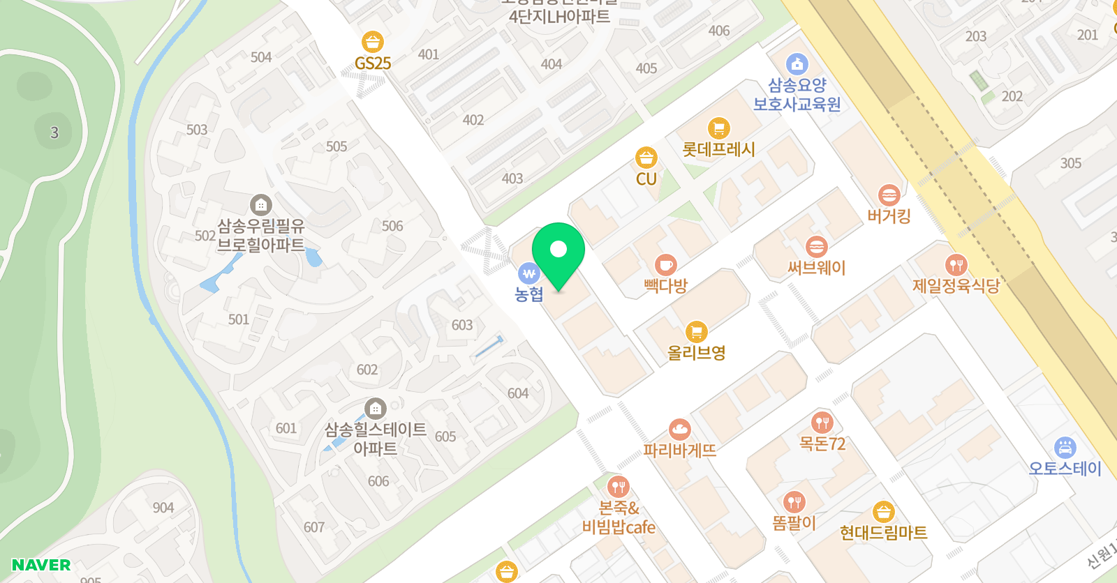리드인 삼송신원초점 위치