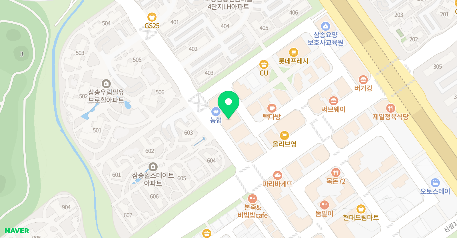 신원 레벨업 영어수학 학원 위치