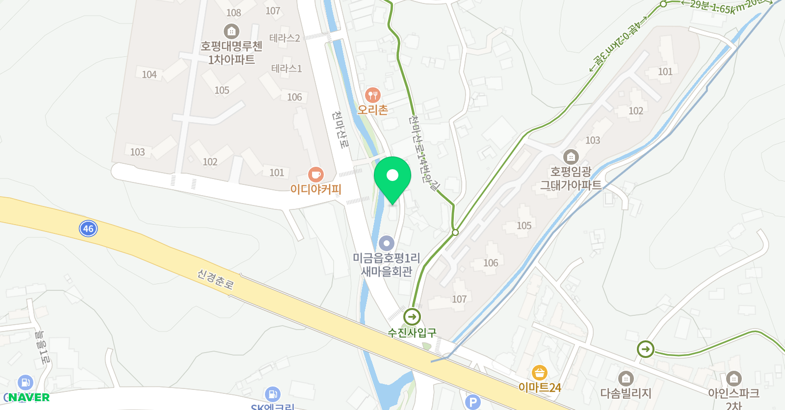 물감수프 미술학원 위치