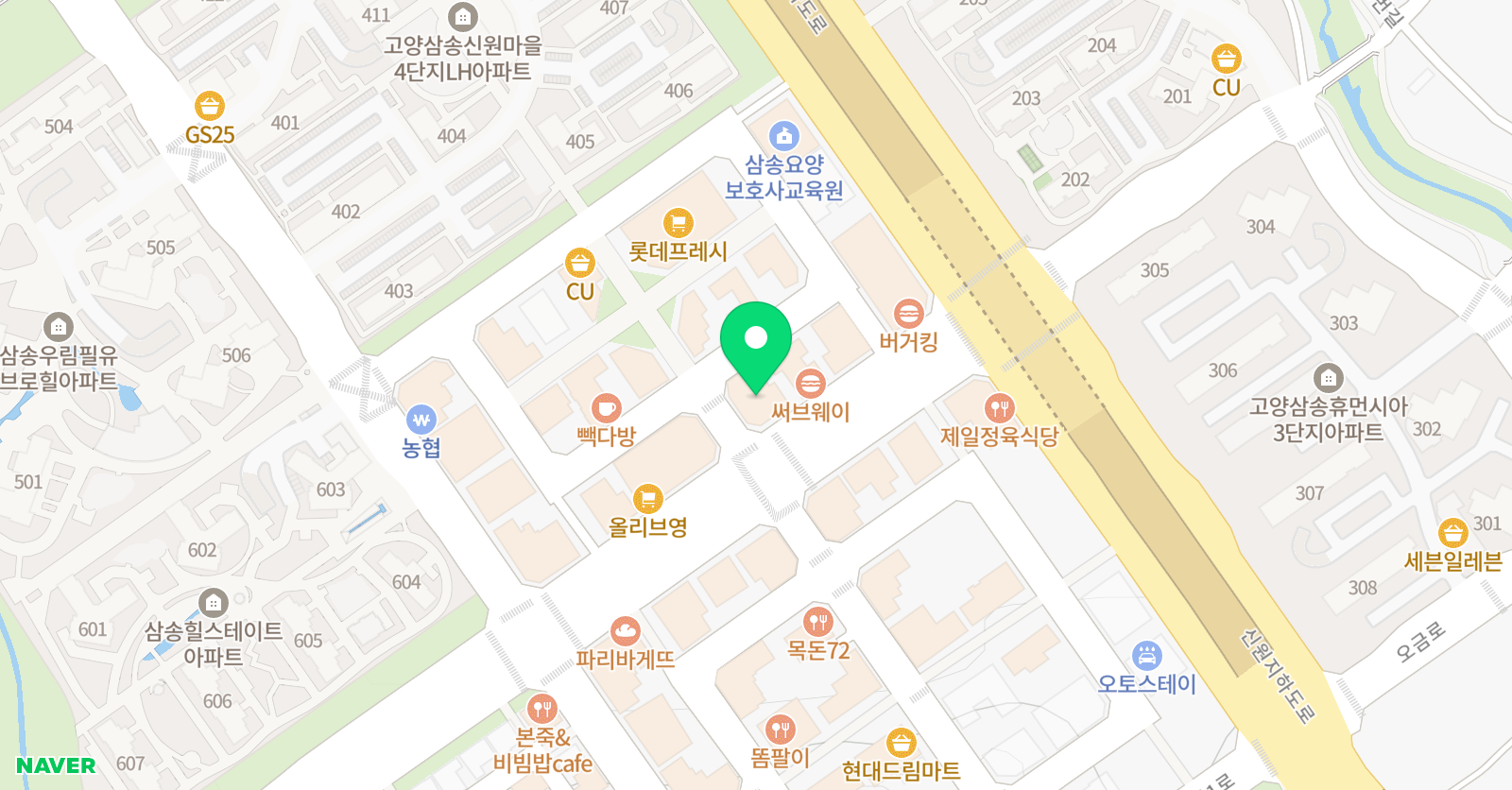 링키영어 신원캐슬점 위치