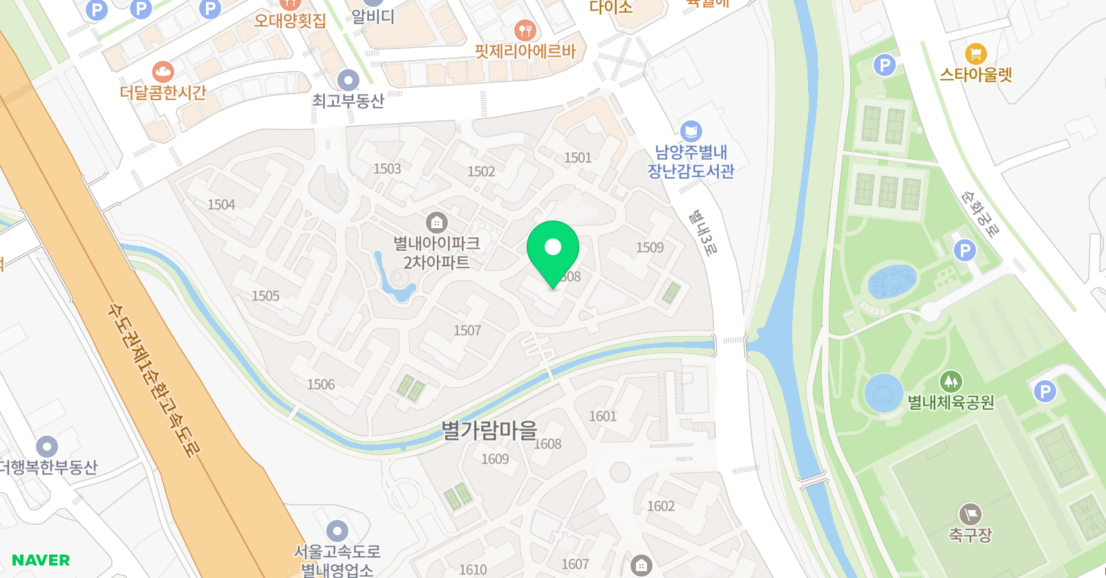 아소비 남양주별내아이파크2차점 위치