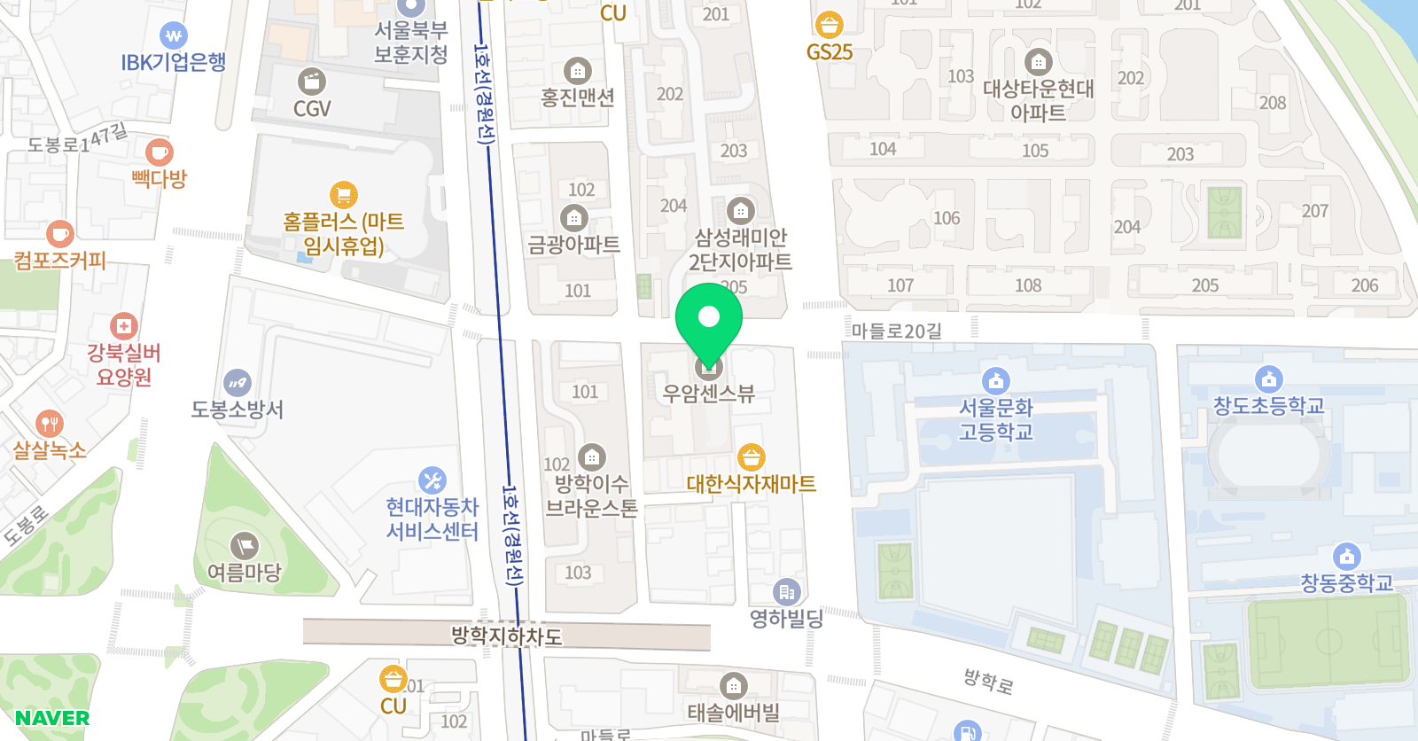 엠베스트SE 드림 방학점 위치