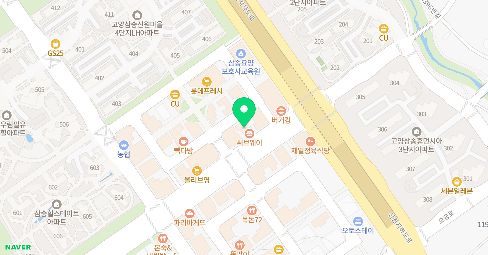 명지캐슬 바둑학원 위치