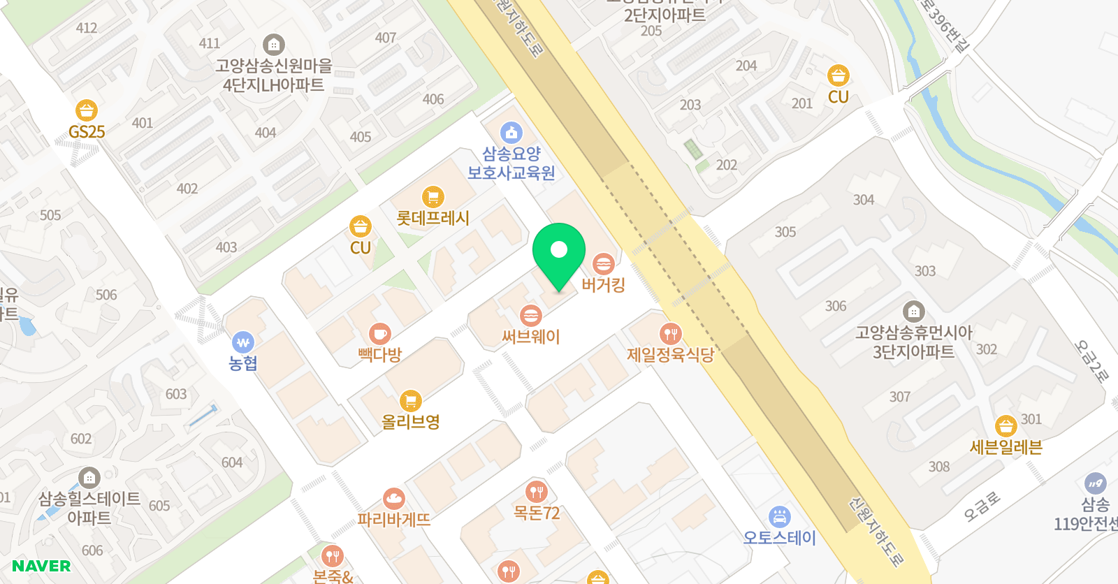 KNB발레아카데미 삼송점 위치