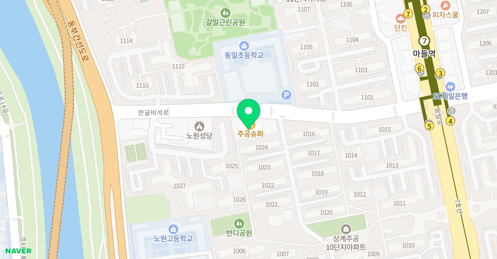 마들 이화영 수학 위치