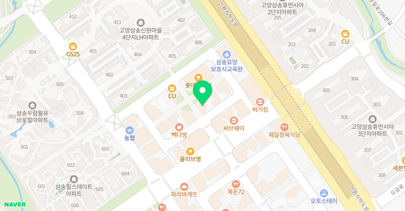 아트앤하트 미술학원 신원동 위치