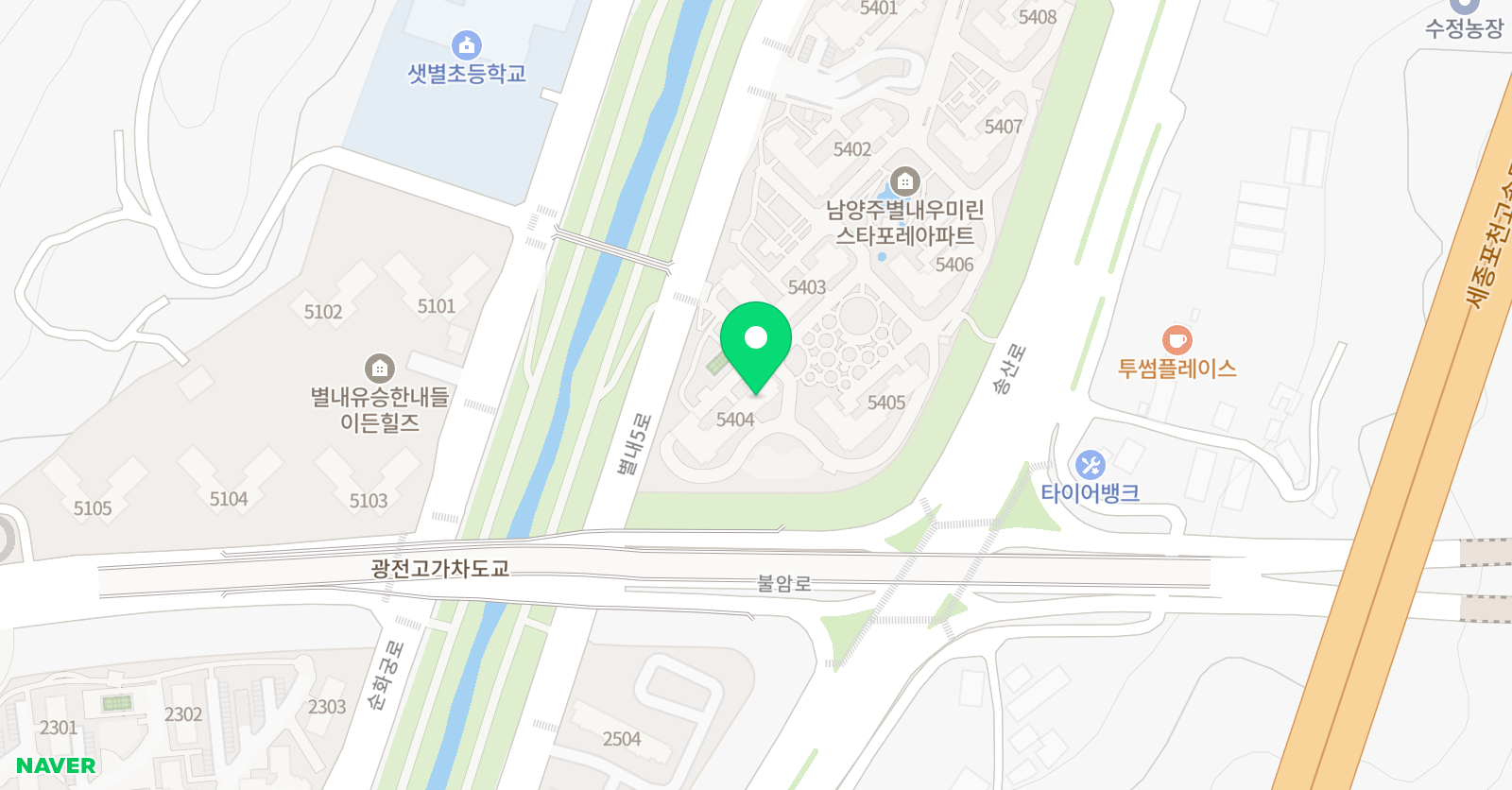 푸르넷 공부방 샛별공부방 위치