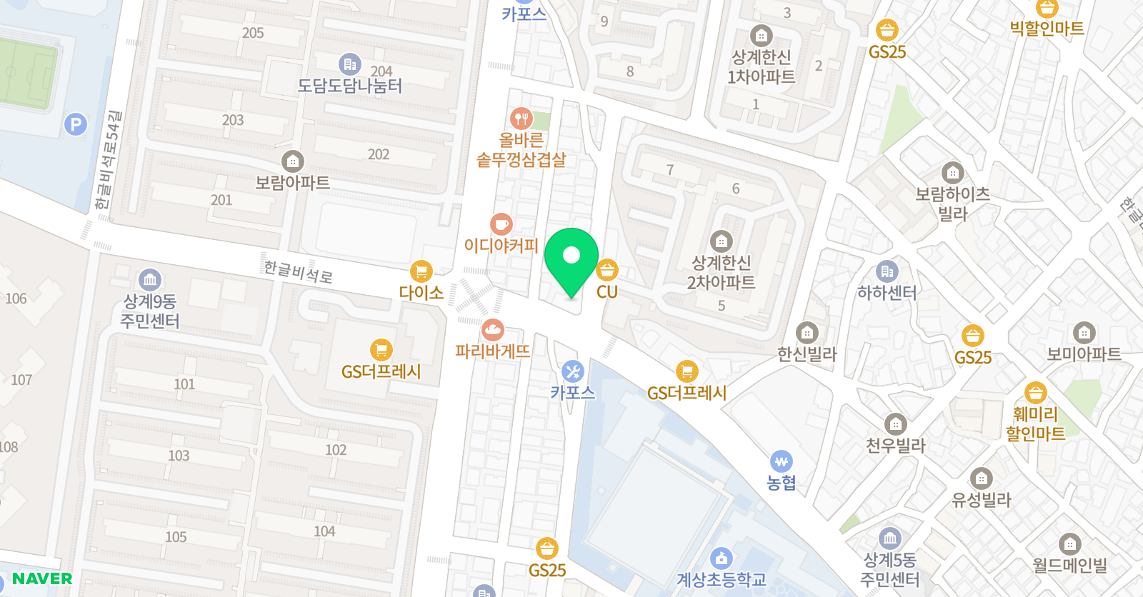 정상 국어 위치