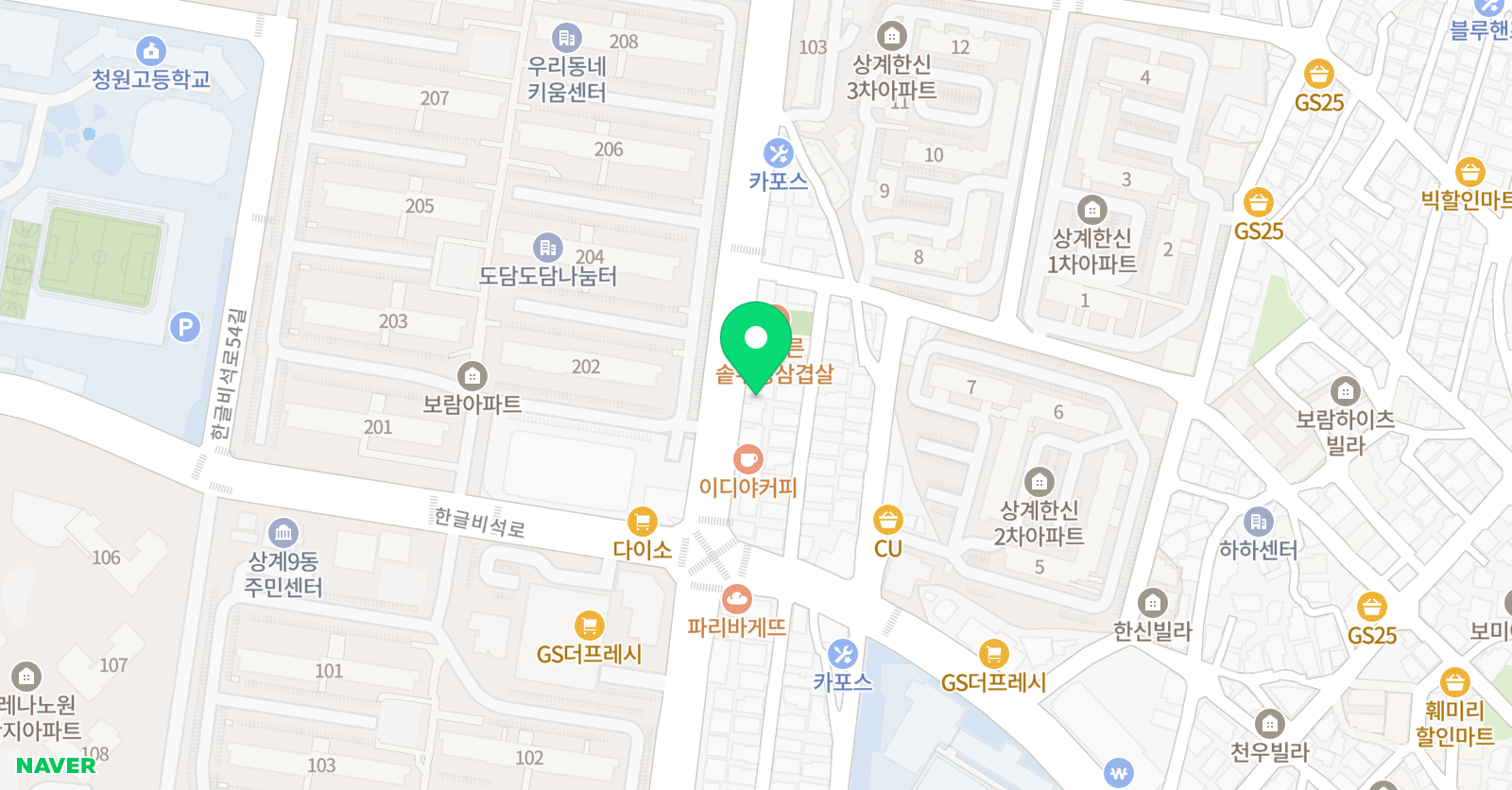 더오른 수학학원 위치