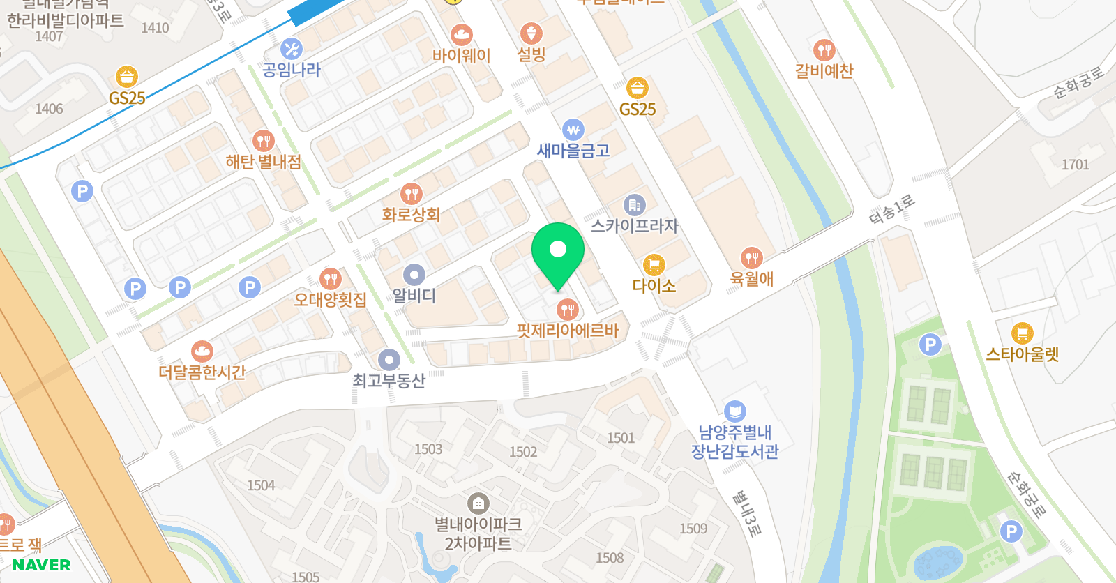 공간을만드는 학원 위치