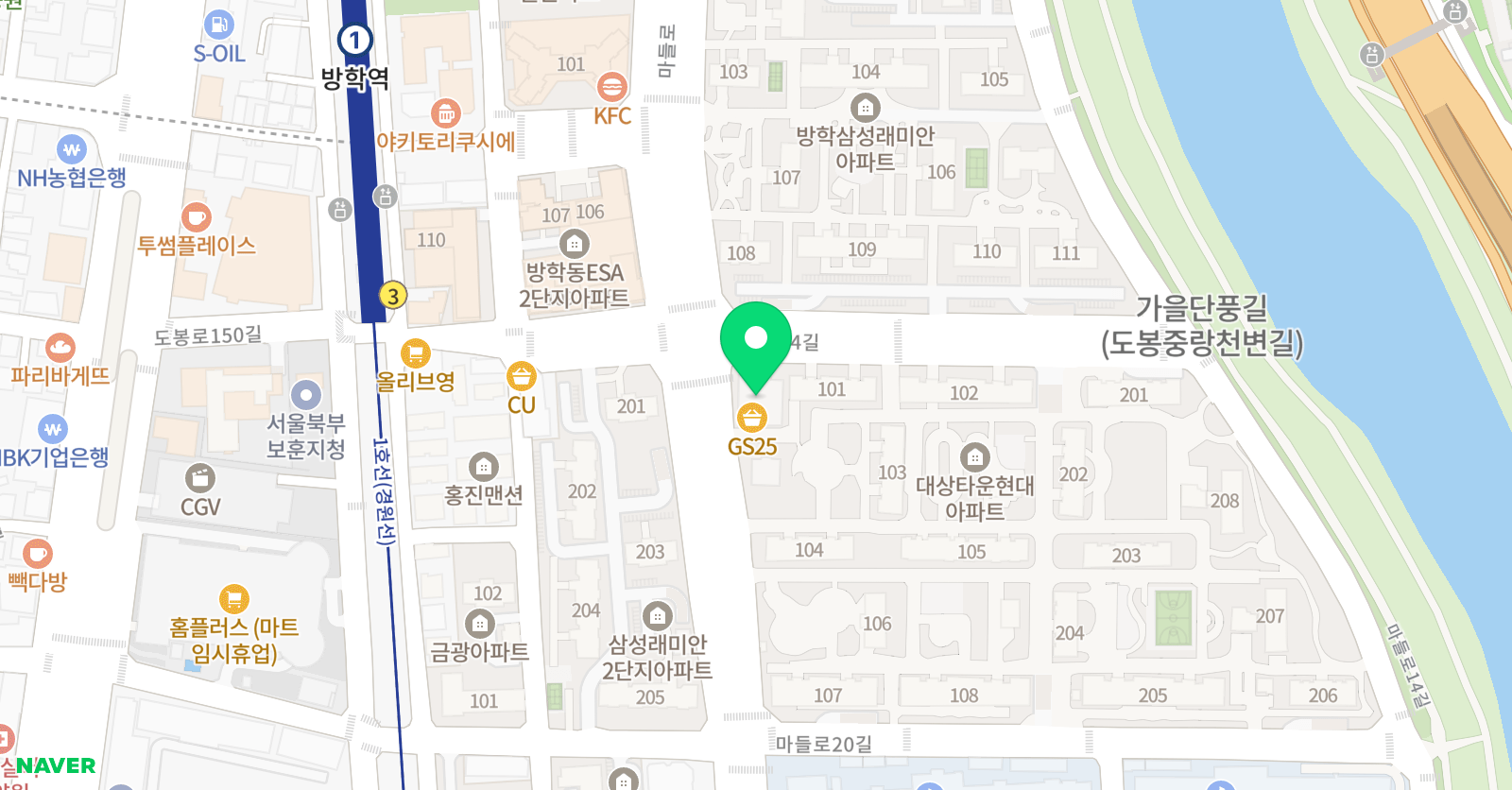 하이레벨 수학영어학원 위치