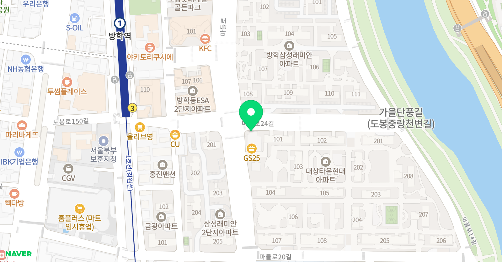 그림정원 미술 방학점 위치
