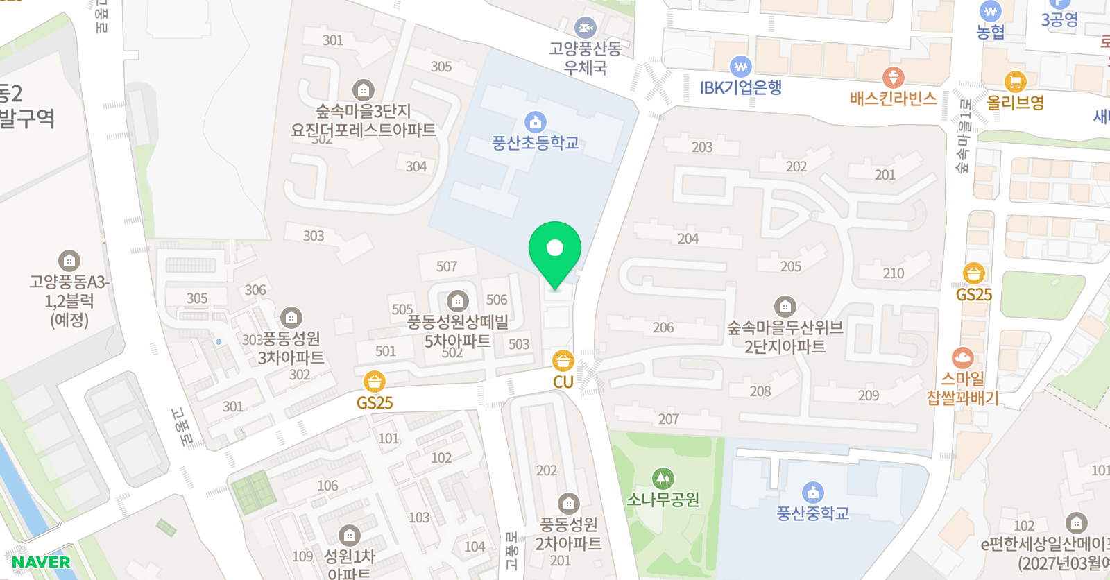 스마트해법 수학 풍산점 위치