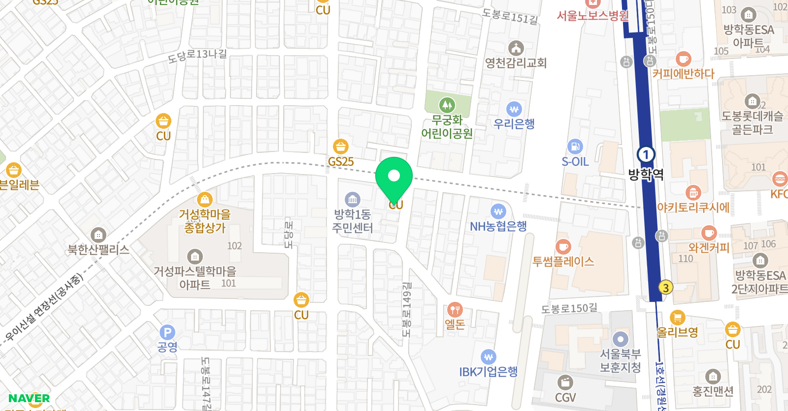 새솔학원 도봉관 위치