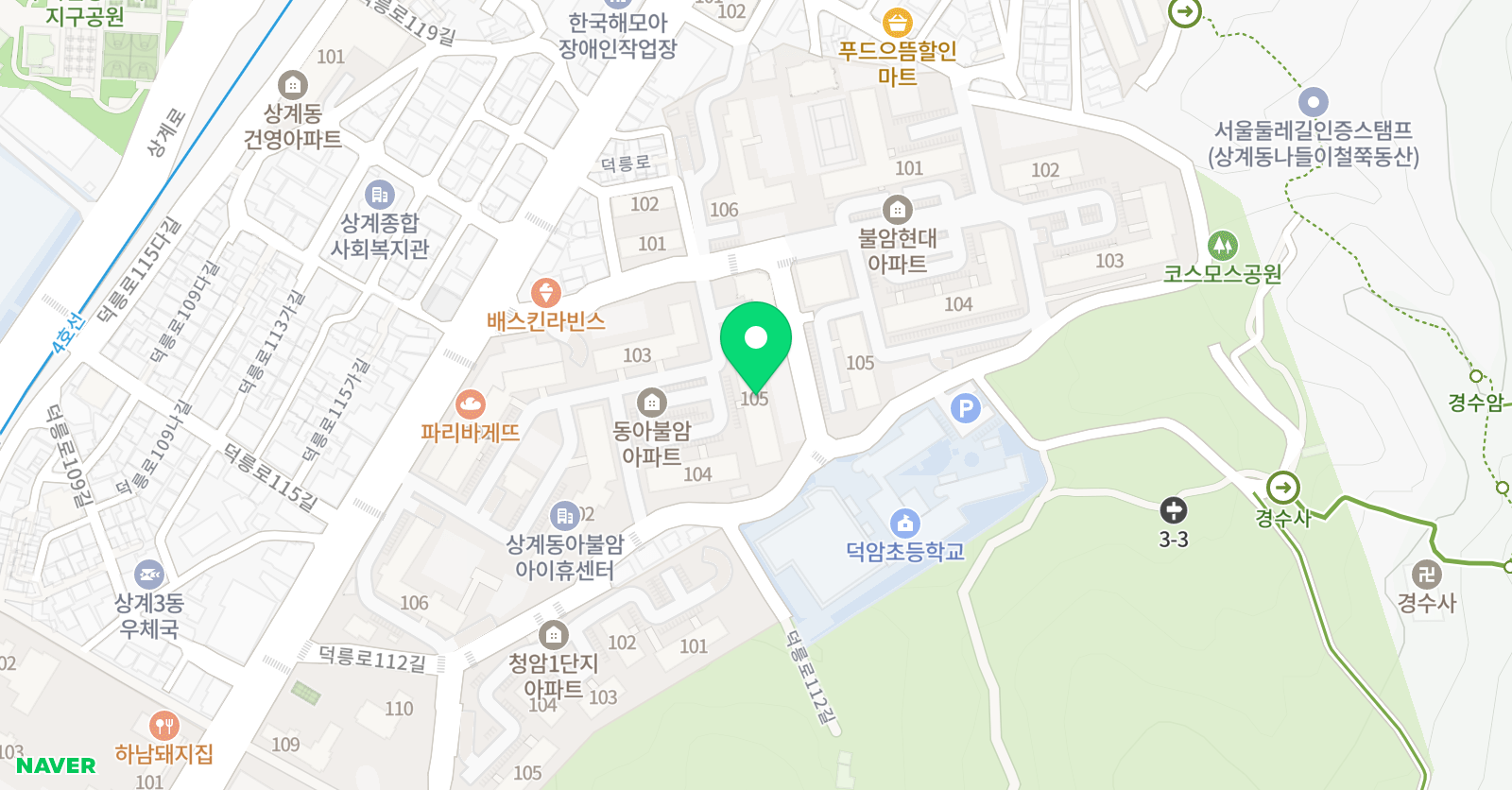 기탄사고력교실 노원 불암동아원 위치