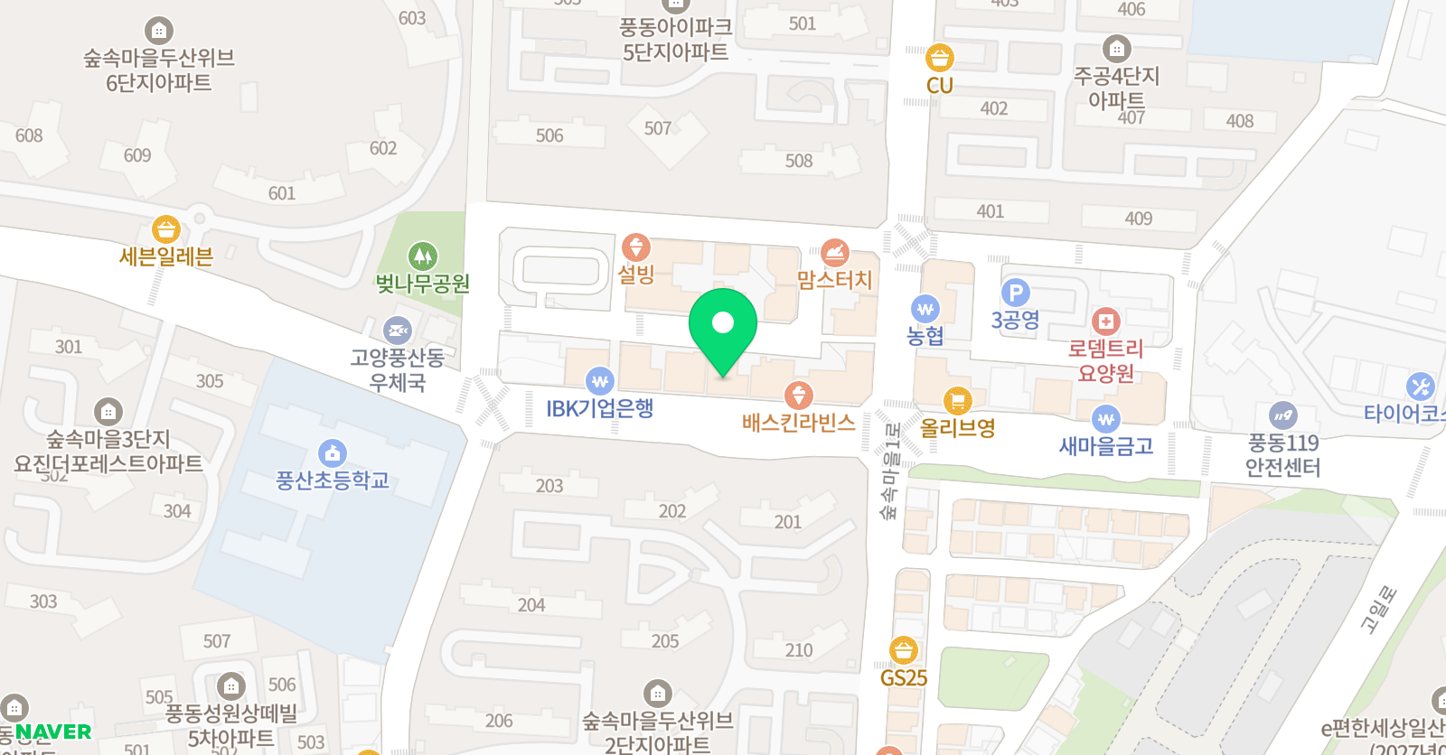 멘토르 수학학원 일산센터 위치