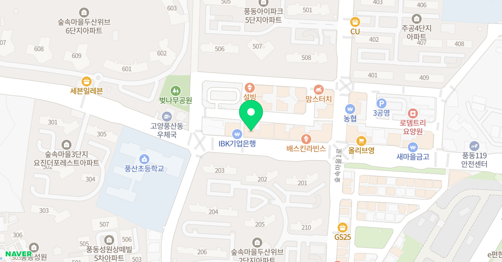 책나무 일산풍동 독서논술학원 위치