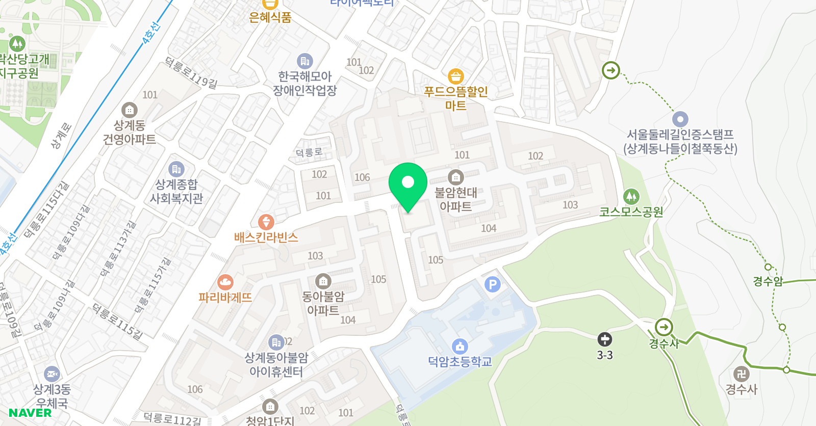 스마트해법수학 튼튼영어마스터클럽 노원상계불암동아점 위치