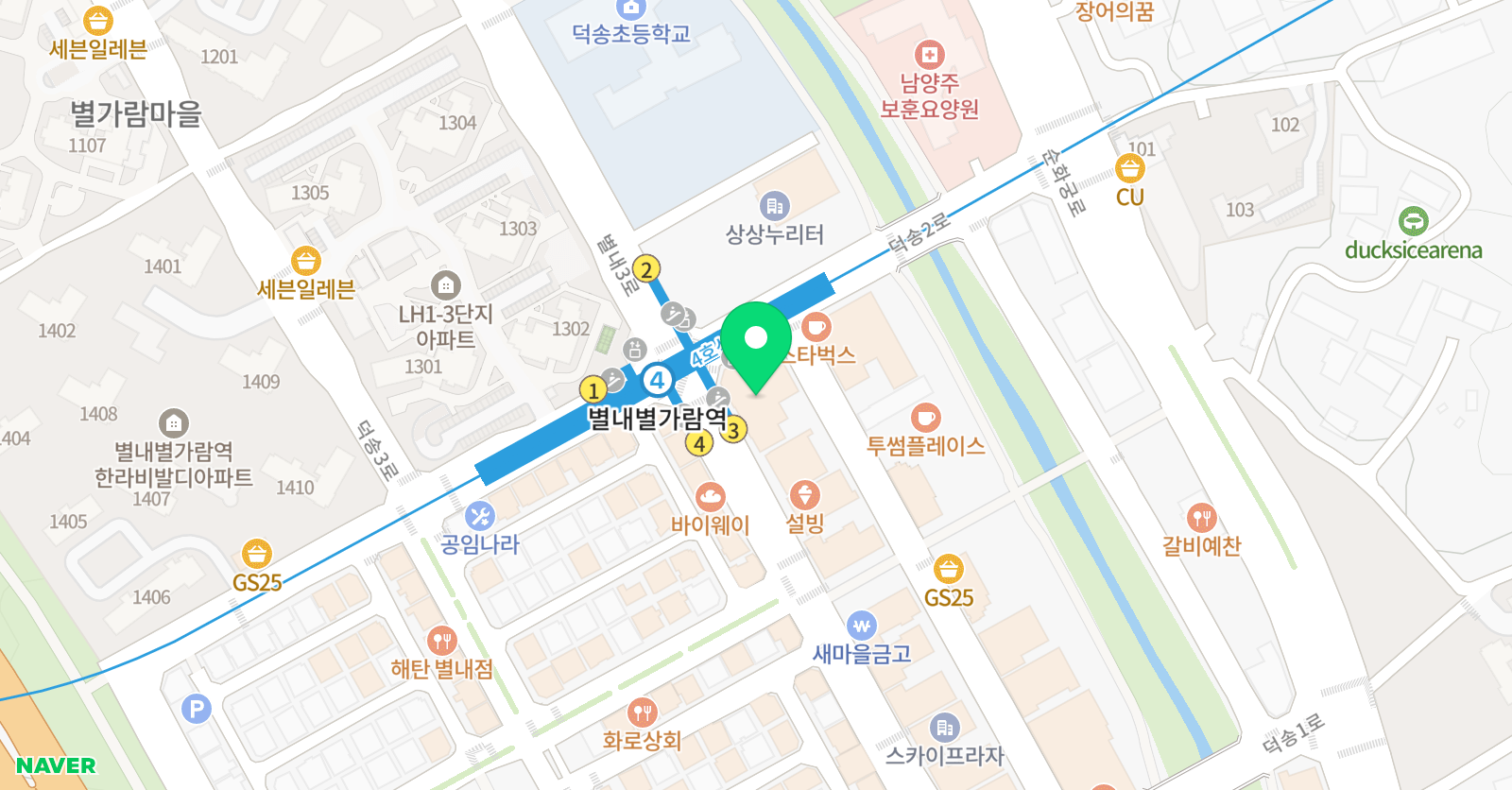 별내숲 음악학원 위치