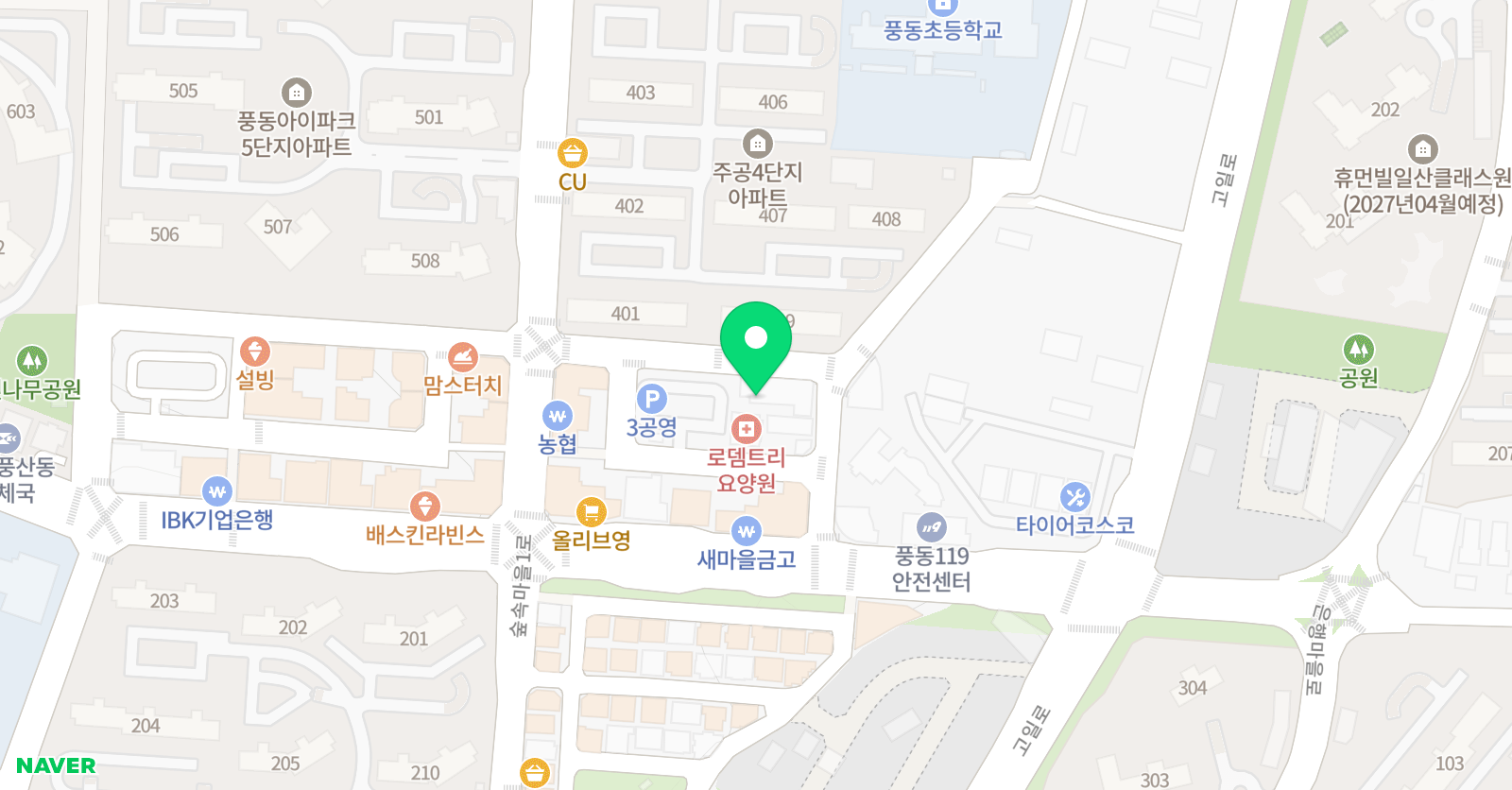풍동 모짜르테움 음악학원 위치