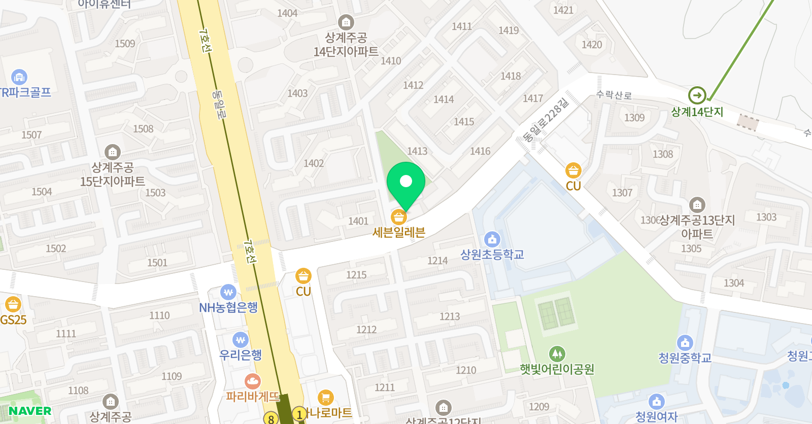 비끄아트 상계마들 위치