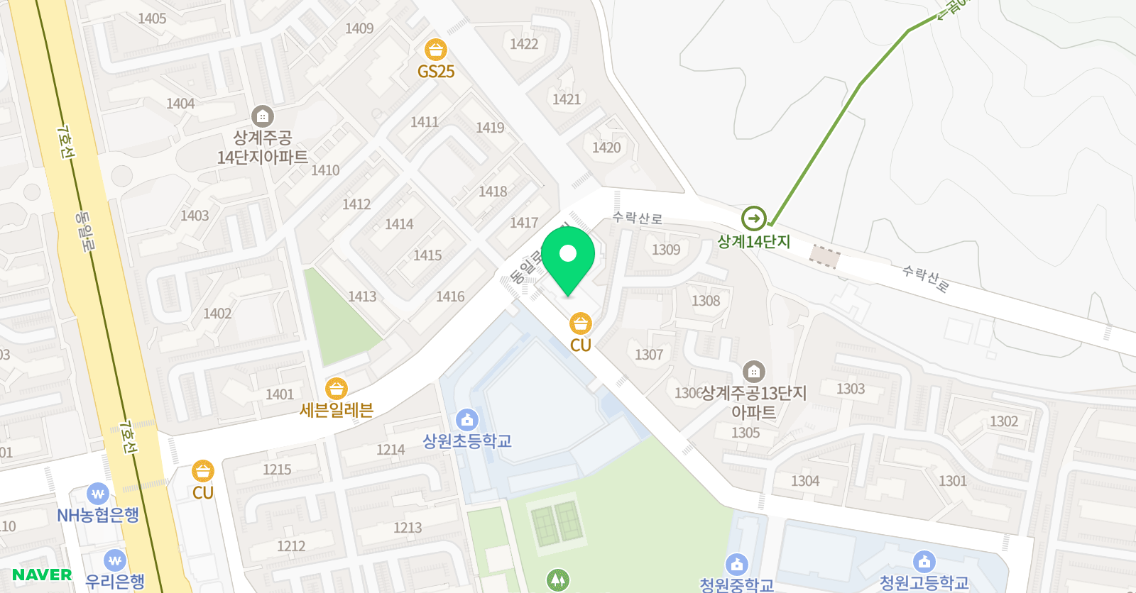 해담 수학교습소 위치