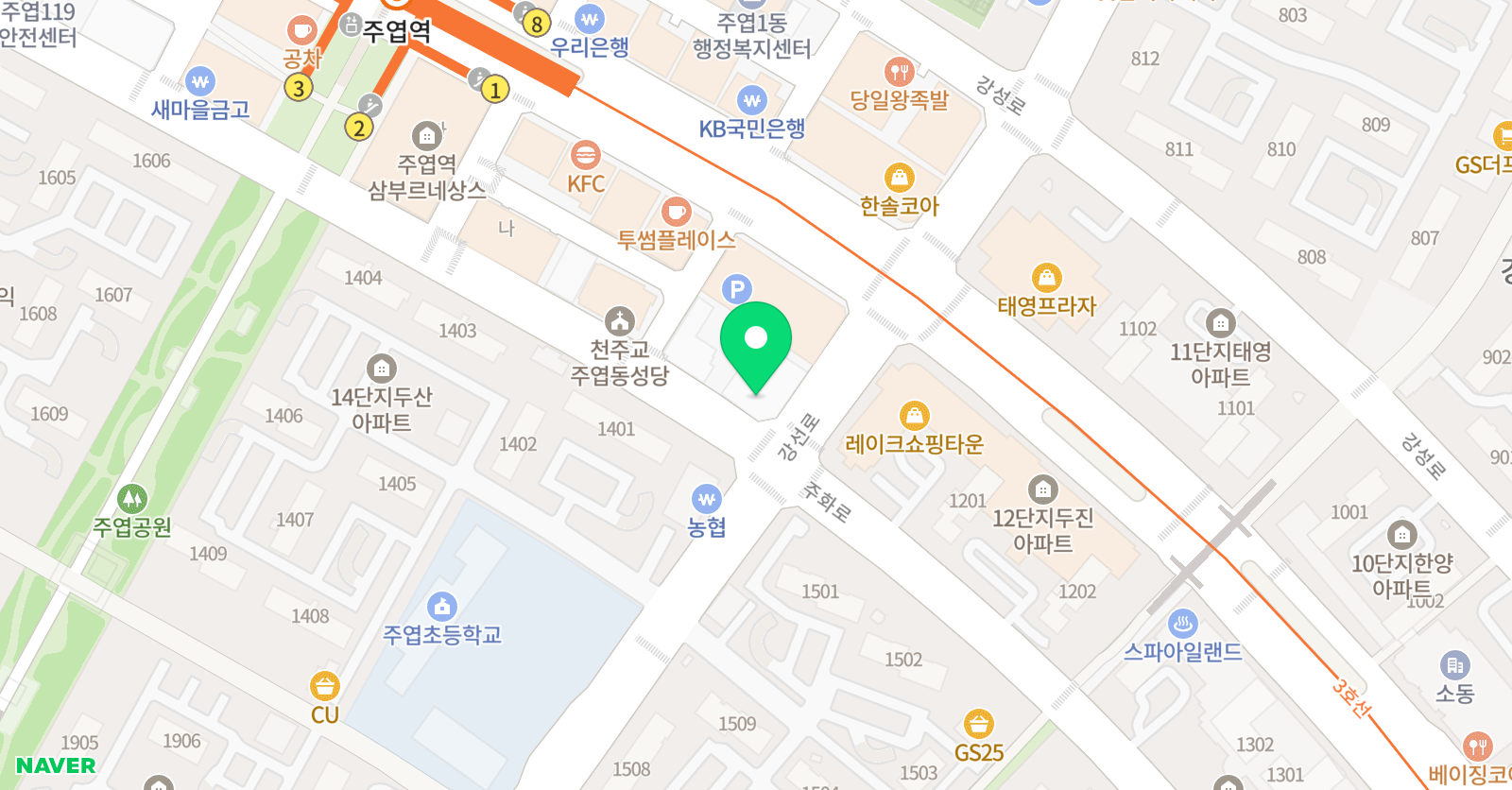 펜타곤 학원 위치